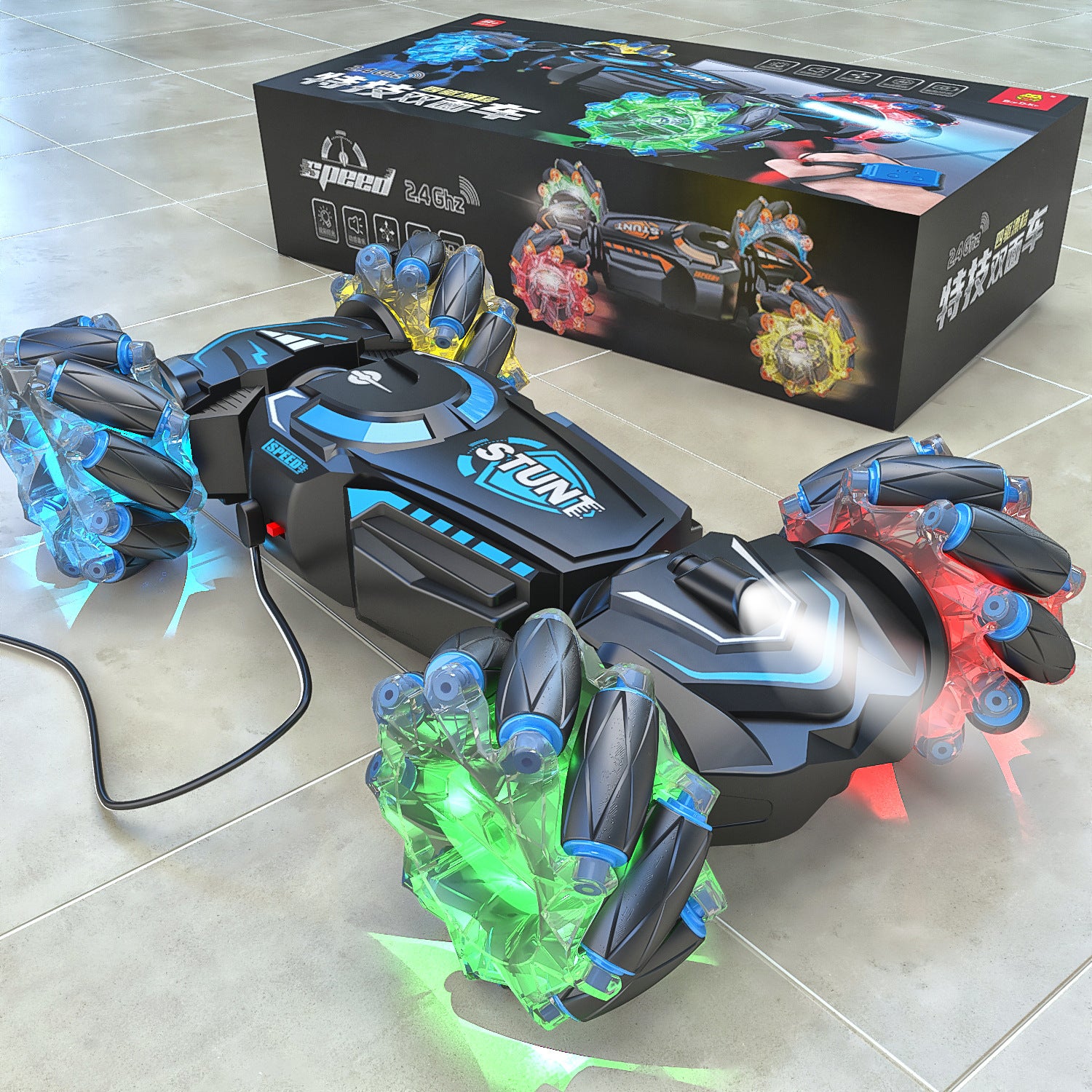 24g Charging Stunt Double-sided Car RC Gesture Remote Control Car Toy