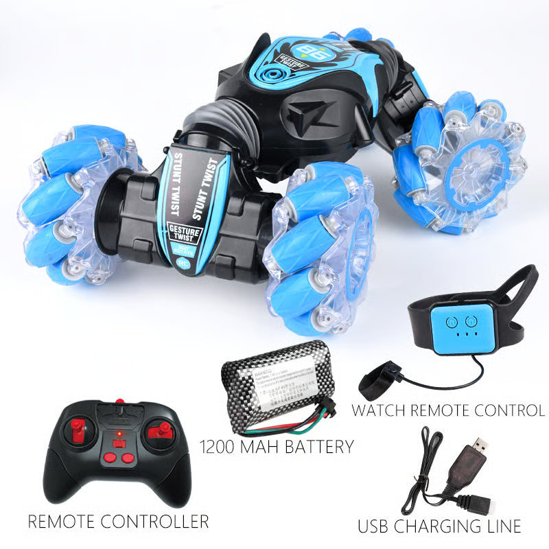 🎁Great gift & Big sale🔥Gesture Sensing RC Stunt Car With Light & Music